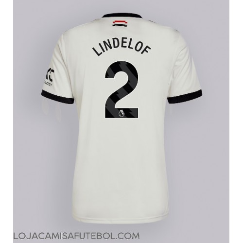 Camisa de Futebol Manchester United Victor Lindelof #2 Equipamento Alternativo 2024-25 Manga Curta